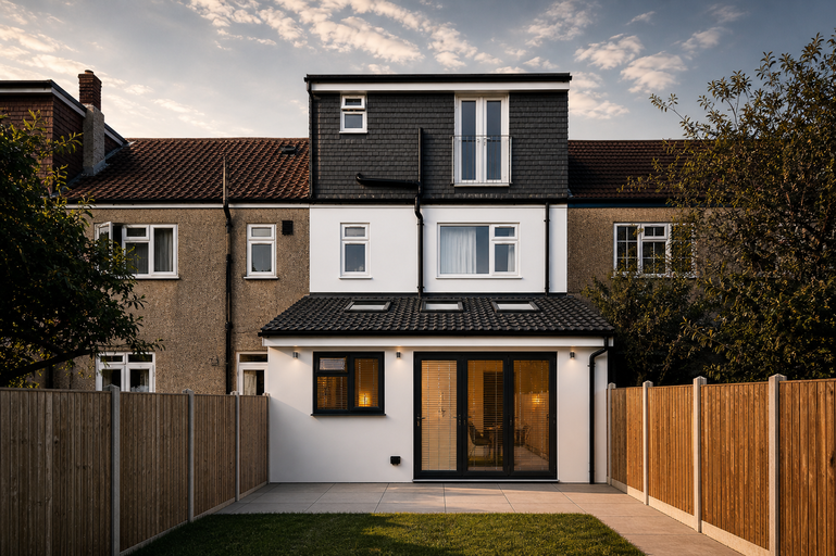 Rear extension and full-width dormer loft conversion in Streatham Vale